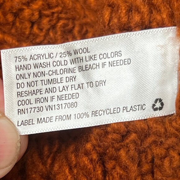 Universal Thread Womens Rust Textured Loop Knit Cardigan XS Wool Blend Y2K - Picture 12 of 16